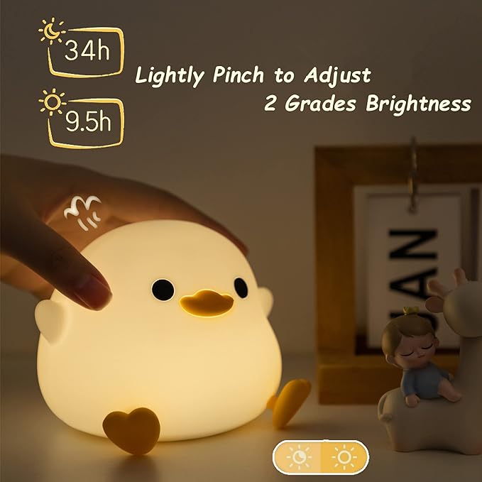 Cute Duck Lamp | Silicone Animal Kids Baby Night Light